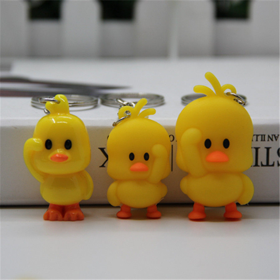 跳舞鸭网红鸭钥匙扣挂件可爱跳舞小黄鸭热销跳舞鸭立体公仔挂饰