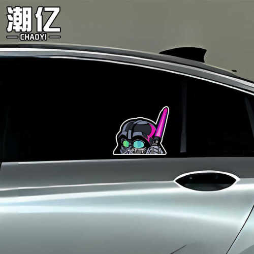 尤达大师三角窗车尾贴