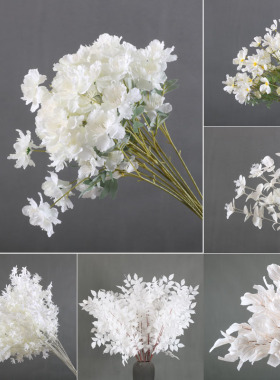 白色系婚礼仿真花绢花吊顶花材婚庆布置假花装饰花路花拱门花花艺