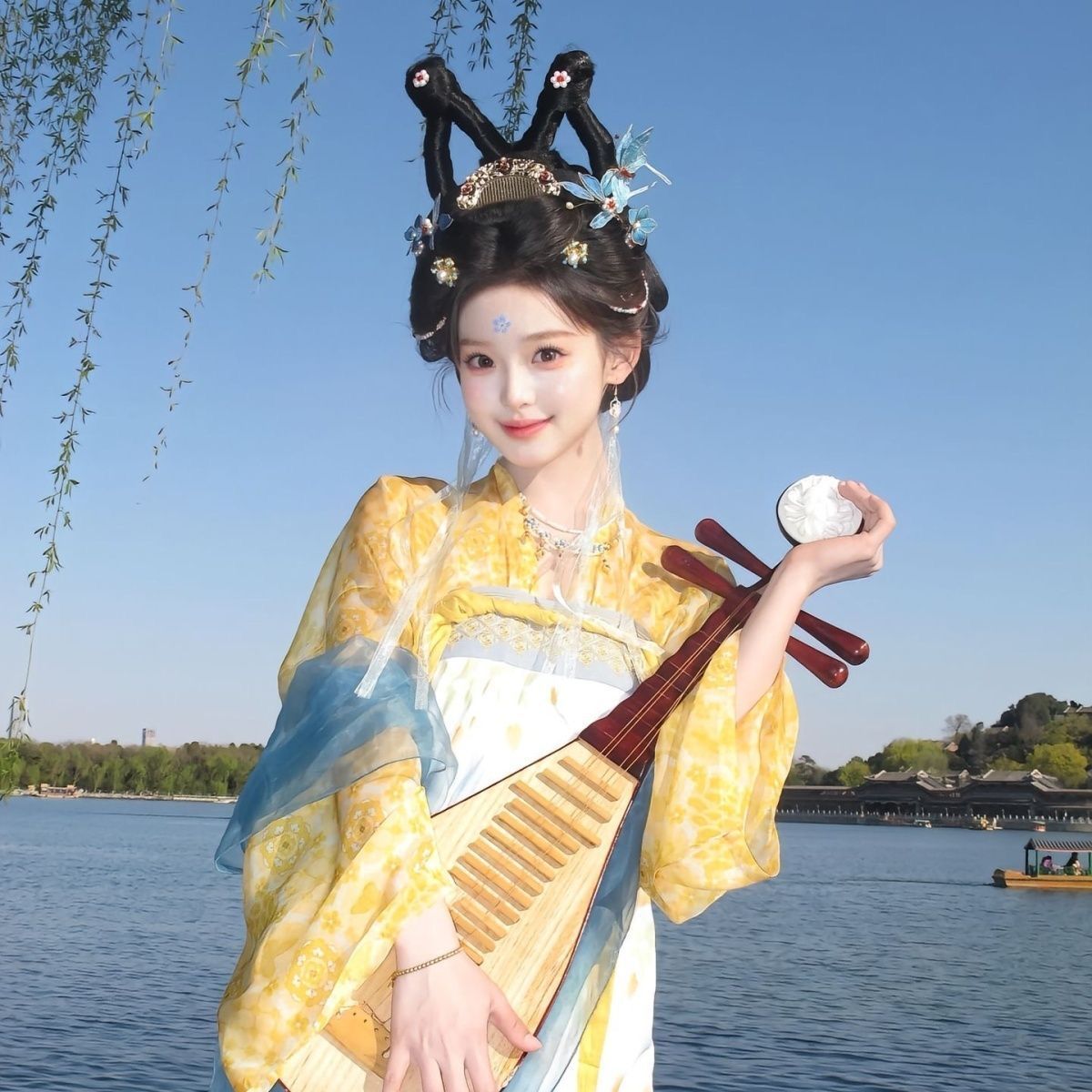 出租大码胖mm汉服唐制刺绣齐胸
