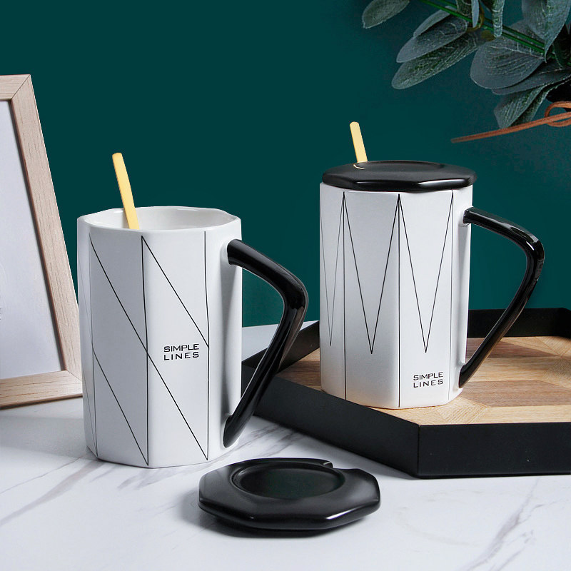 Mug ins Nordic Simplicity glass ceramics With cover Mug capacity household Office Water cupin the Tableware , Cup/Cups/Kettle , Mug  category - from Buy2taobao.com to provide professional Taobao agent buy service