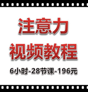 包邮 课3到12岁儿童中性视听觉 chao级注意力家庭训练 视频教程