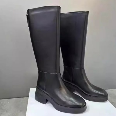 长靴女款2025年新款真皮高跟