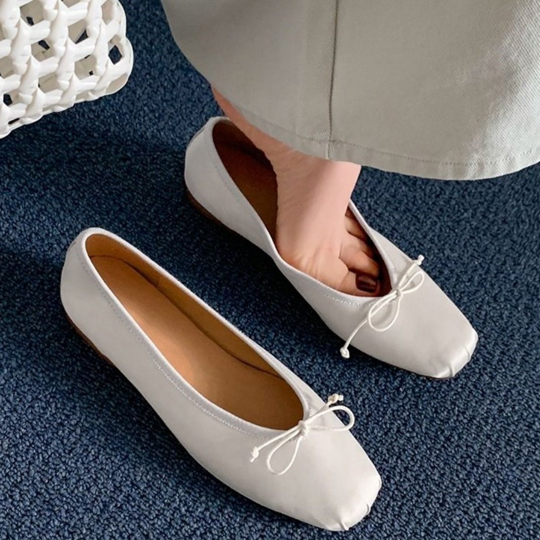 浅口单鞋女2026夏季新款欧洲站船鞋平底百搭蝴蝶结绸缎复古猪鼻鞋,女鞋,浅口单鞋,淘宝优惠券,粉丝福利购,淘宝优惠卷