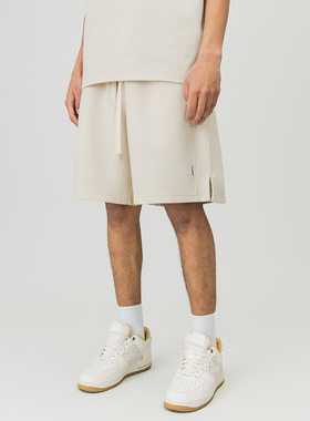 美式潮牌侧边开叉抽绳短裤男女同款2025夏季宽松运动休闲五分裤