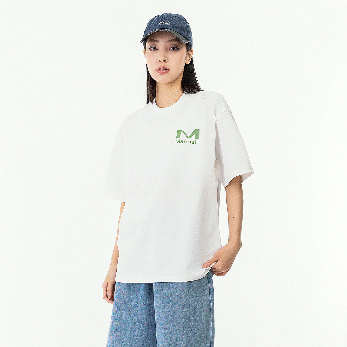 夏季新款撞色印花圆领宽松半袖上衣百搭简约打底T恤图片
