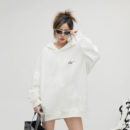 380g重磅刺绣加绒卫衣女