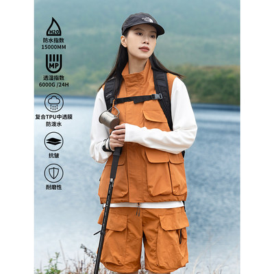 户外登山防风防水马甲多口袋马甲