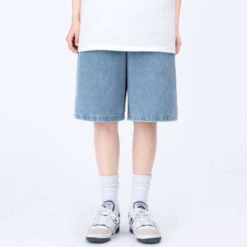 夏季休闲松紧腰牛仔短裤女