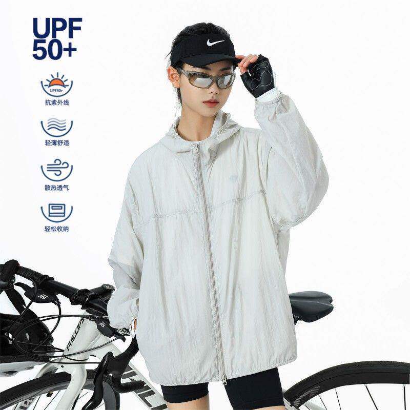夏季 UPF50+日系宽松轻薄防晒夹克女防紫外线连帽外套潮图片