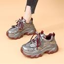 老爹鞋女2025秋冬季新款加绒小个子厚底增高轻便防滑运动休闲鞋34