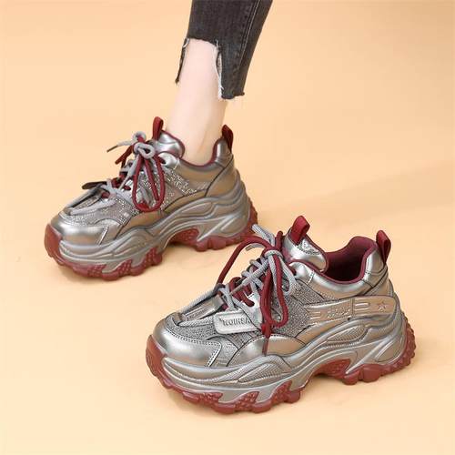 松糕增高厚底老爹鞋2025新款欧货