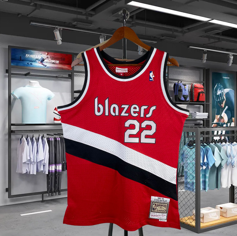 美版 sw 开拓者队22号滑翔机 德雷克斯勒球衣 复古男女篮球服热印