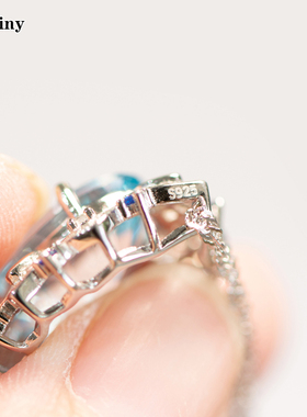 豪华9克拉天然托帕石吊坠纯银镀金蓝宝石色海蓝宝石色项链送礼物