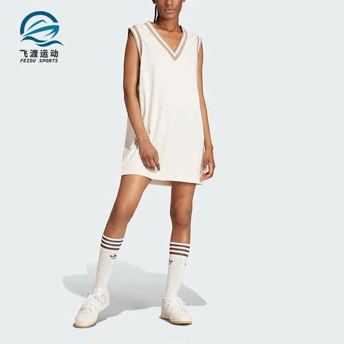 Adidas/阿迪达斯正品新款女子侧开排扣运动无袖连衣裙IS5261