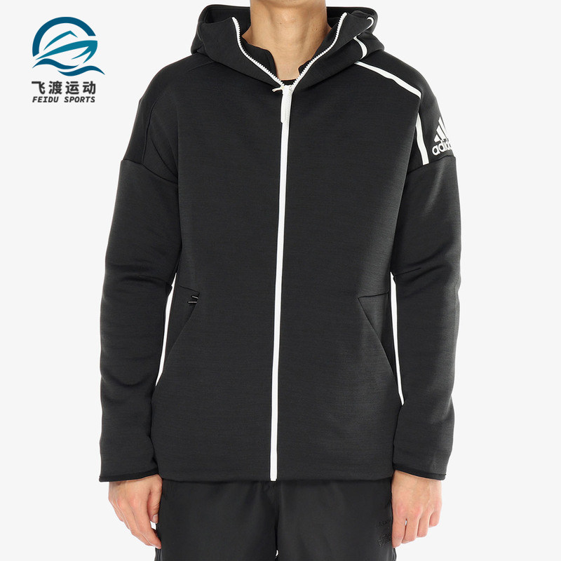 adidas/阿迪达斯正品新款 zne 3.0 fr运动连帽针织夹克dm5543