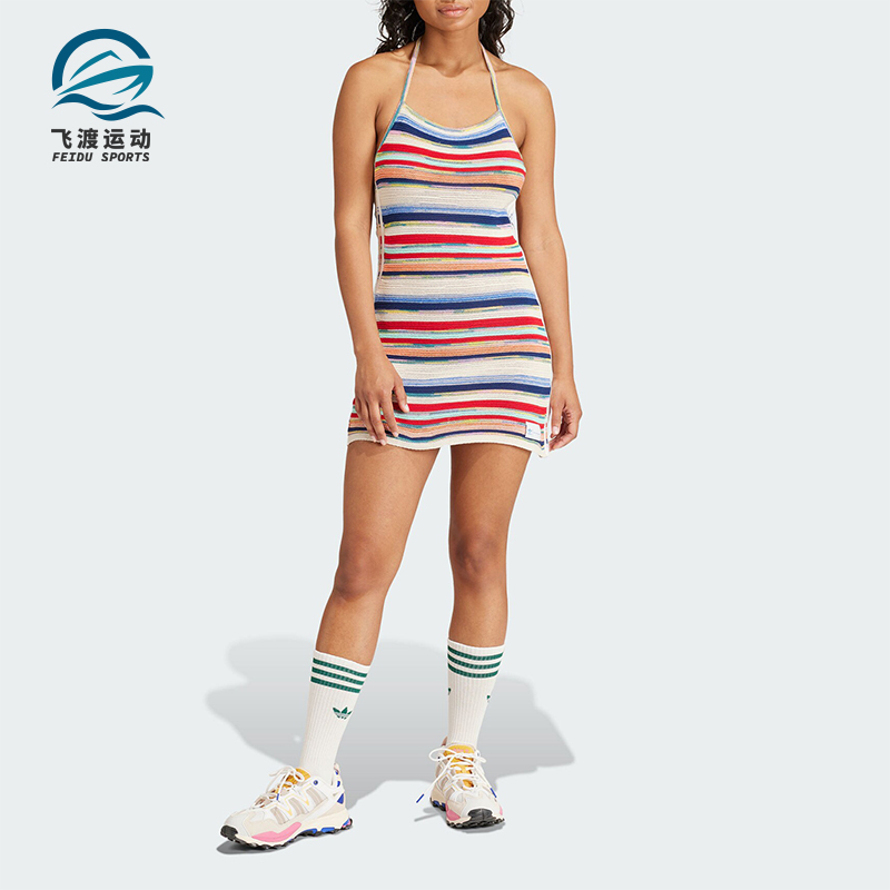阿迪达斯三叶草运动吊带连衣裙