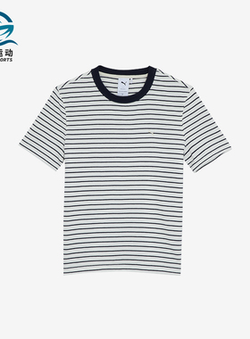 Puma/彪马正品运动透气新款女士复古休闲条纹短袖T恤627732-59