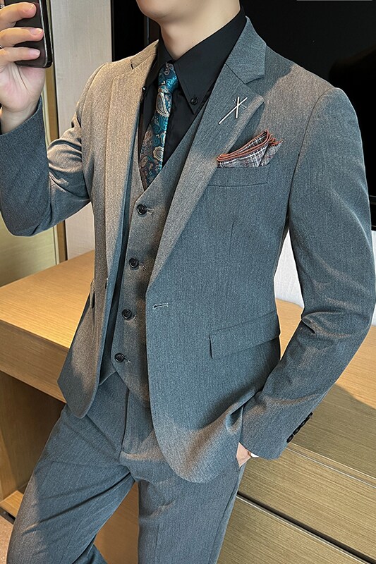 2025秋冬高品质大码男装商务套装三件套潮SJT2401-P210,男装西服套装,星座197