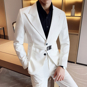 秋冬新款经典网红西装小西服男士西装套装二件套LJT2211-P235图片