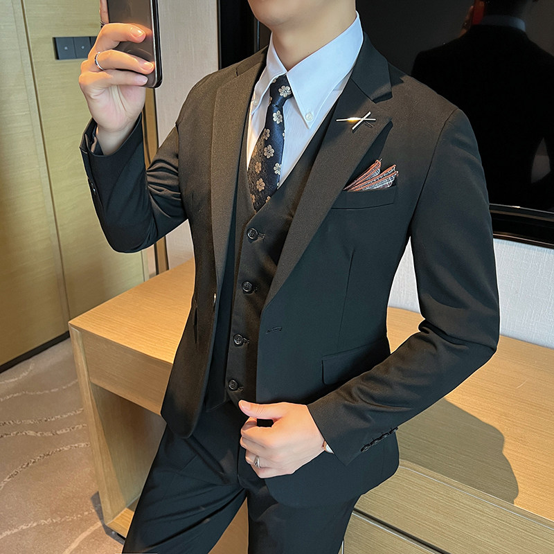 2025秋冬高品质大码男装商务套装三件套潮SJT2401-P210,男装西服套装,星座197