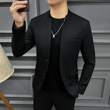 2024春装新款中式立领西装高级感男装中山装休闲西服DX2306-P155，男装西服，星座197