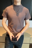 德绒双面绒男士韩版修身短袖t恤圆领高级感弹力打底衫DT6619-P40，男装T恤，星座197
