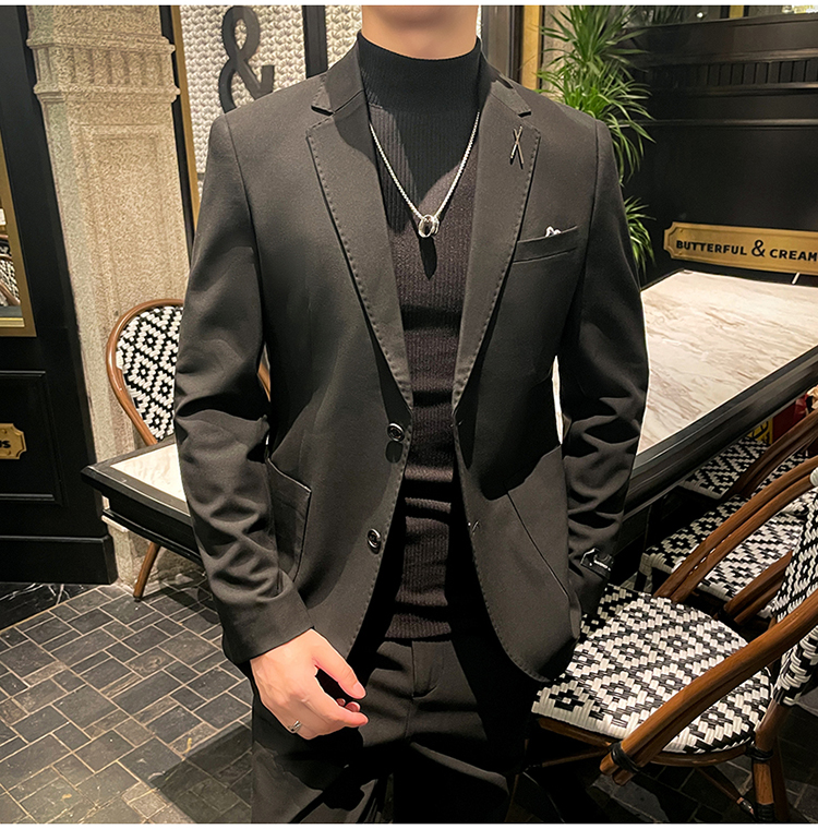 高品质新款厚实休闲上班西装外套韩版修身男士潮西服DX5201-P160