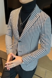 高品质红格子小西装个性潮流修身千鸟格外套A51-P155，男装西服套装，星座197