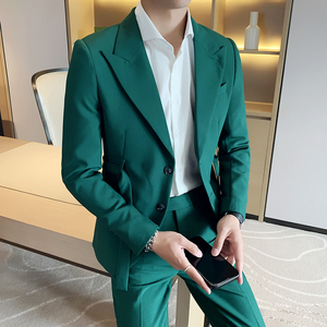 秋冬新款经典网红西装小西服男士西装套装二件套LJT2211-P235图片