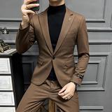高品质男士通勤修身休闲西服青年套装结婚商务二件套LJT198-P240，男装西服，星座197
