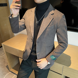 2025 定制面料 西服 高品质仿麂皮绒多口袋西装XZ004-P195图片