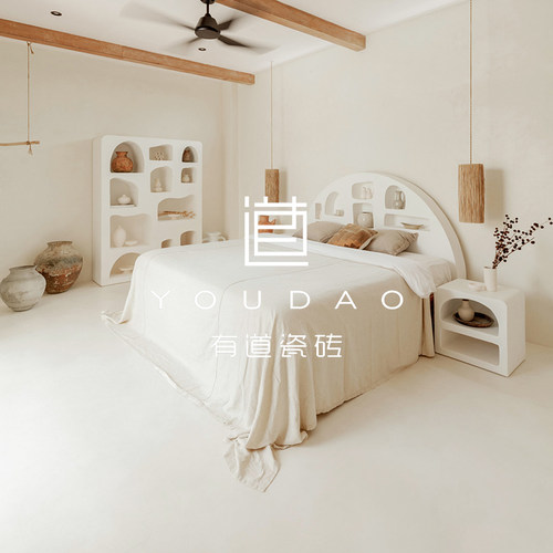 微水泥素色砖侘寂风客厅卧室地砖