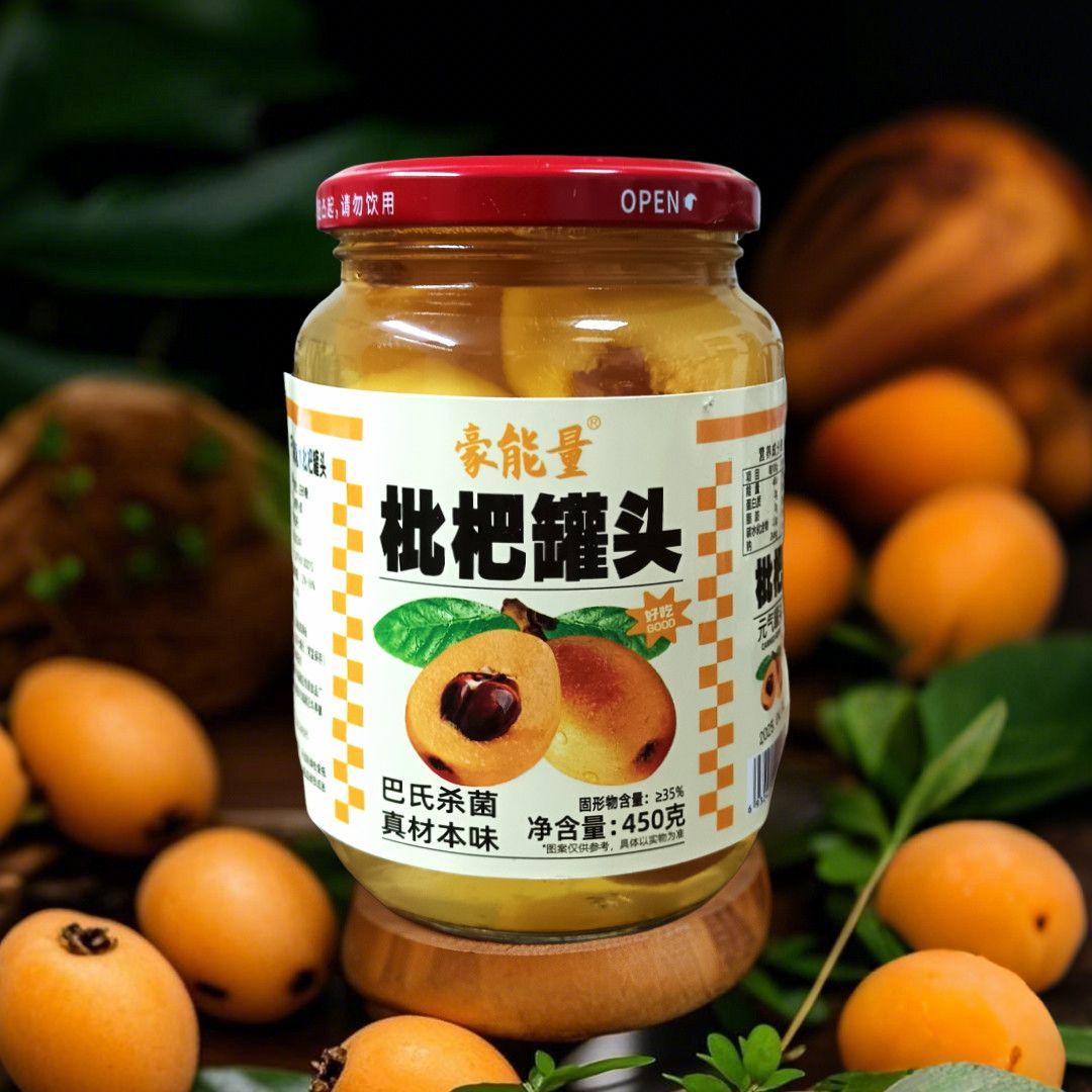 新鲜枇杷罐头糖水450g