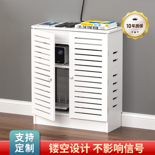 路由器收纳柜落地客厅wifi光猫交换机机顶盒多媒体遮挡弱电箱拓展