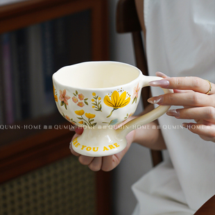 趣皿高颜值马克杯家用办公室早餐杯咖啡杯子陶瓷杯情侣水杯牛奶杯