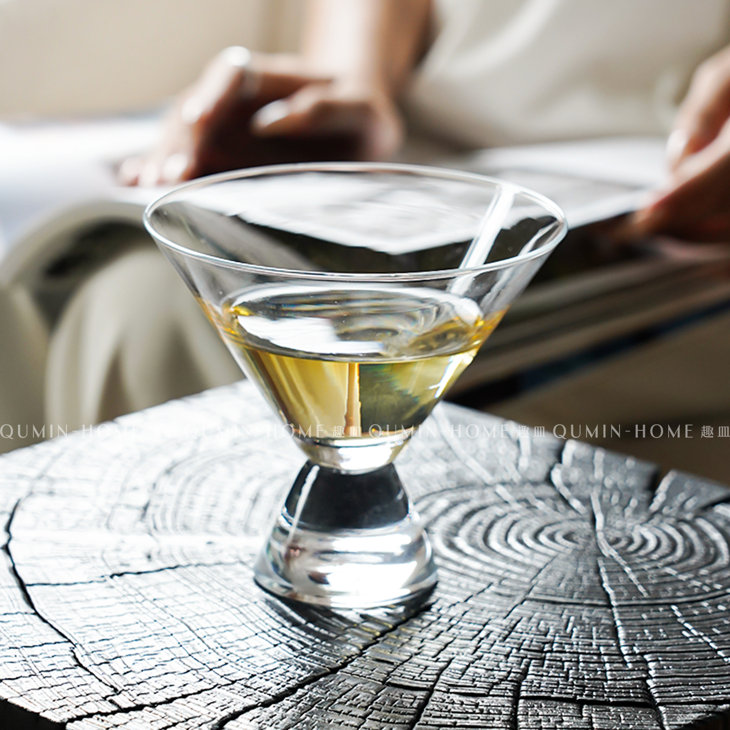 趣皿创意玻璃杯鸡尾酒杯中式小众调酒饮品杯马天尼酒杯冷饮杯子