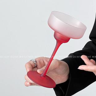 趣皿中古香槟杯轻奢高档红酒杯小众葡萄酒杯马天尼酒杯鸡尾酒杯子