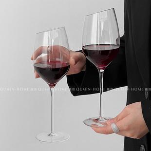 趣皿ins风高脚杯家用办公室葡萄酒轻奢勃艮第红酒杯高档香槟杯子