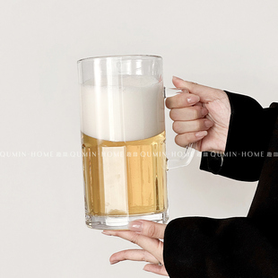 商用玻璃扎啤酒杯大号家用酒吧 北欧风格 Qumin 一壶两杯三扎四打