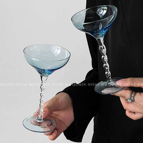 中古小号迷你创意酒吧螺旋高脚杯