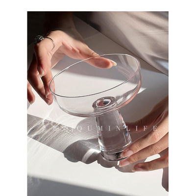 Qumin透明圆形玻璃杯饮料杯酒杯