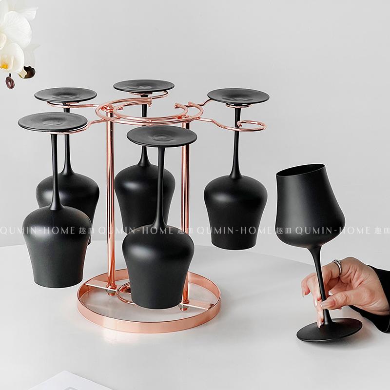 趣皿复古红酒杯套装轻奢玻璃杯高脚杯高档葡萄酒杯酒具套装香槟杯