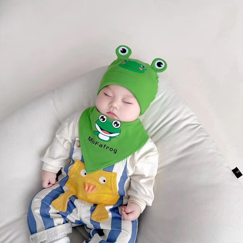 婴儿帽子春秋季宝宝新生儿超萌胎帽秋冬款婴幼儿护卤门无骨套头帽