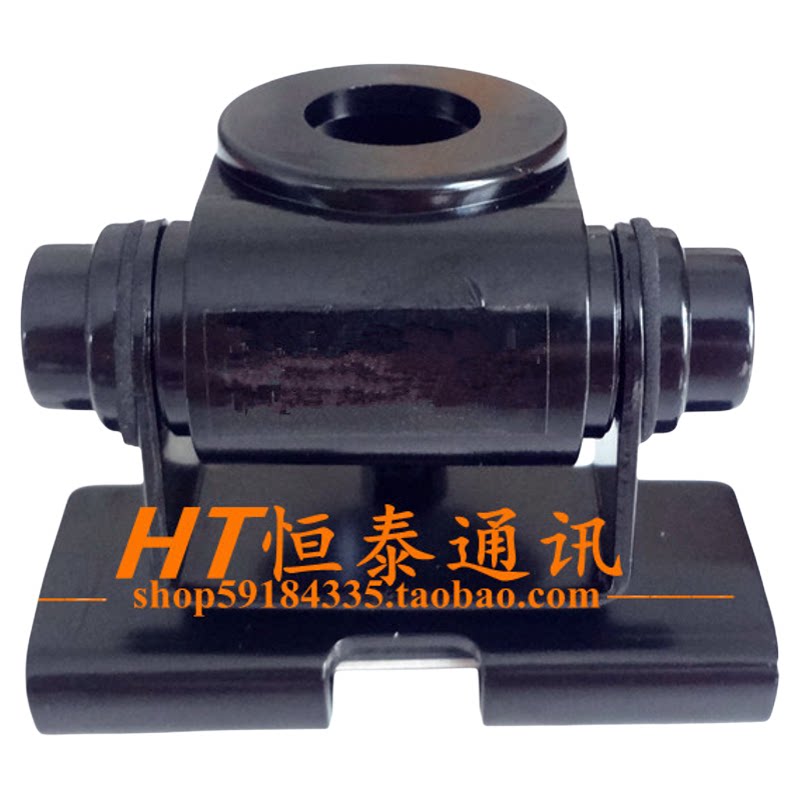 对讲机夹边 RB400V黑色迷你不锈钢万向卡边夹子 车载电台天线底座图片