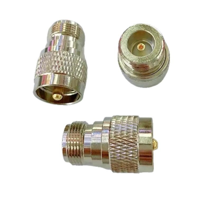 纯铜UHF转N型转接头RF射频同轴电缆馈线连接器 SL16/L16公母转换
