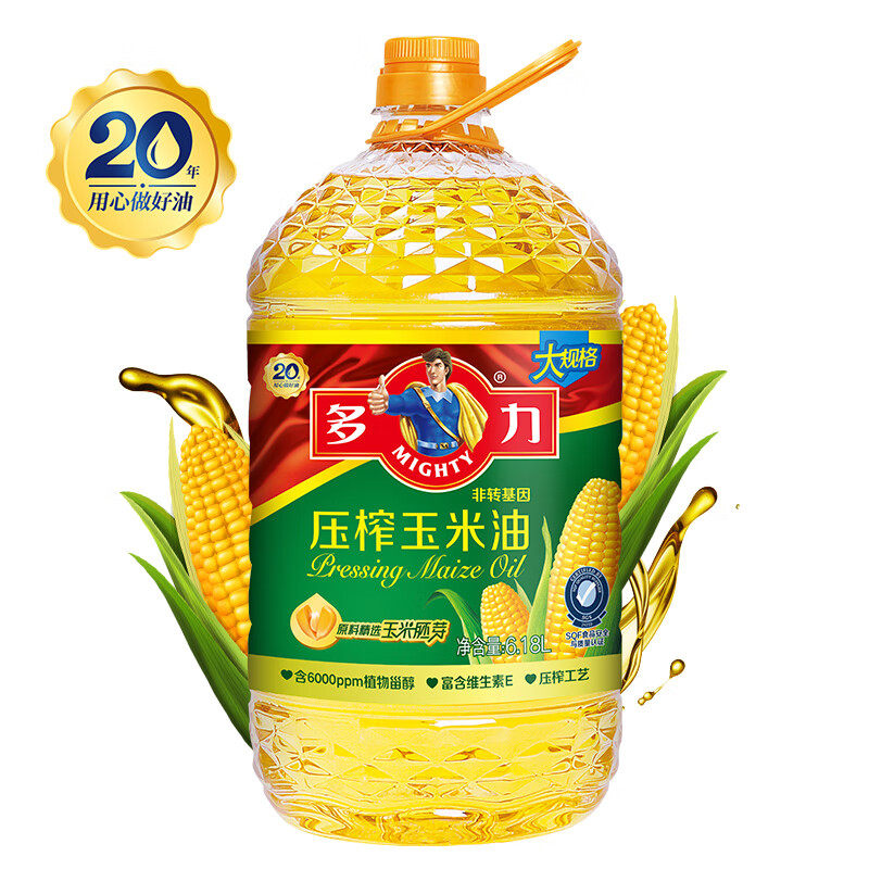 多力压榨玉米油6.18L非转基因食用油新老包装随机发货属于什么档次？