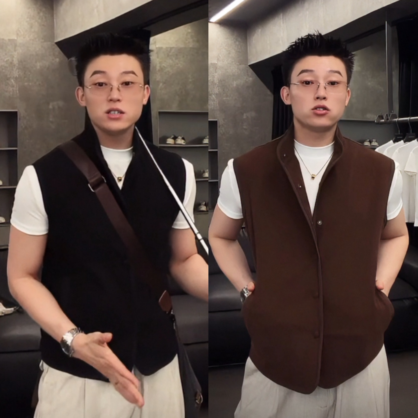 轻奢老钱风休闲马甲春季新品男士时尚气质高级感无袖上衣百搭潮流