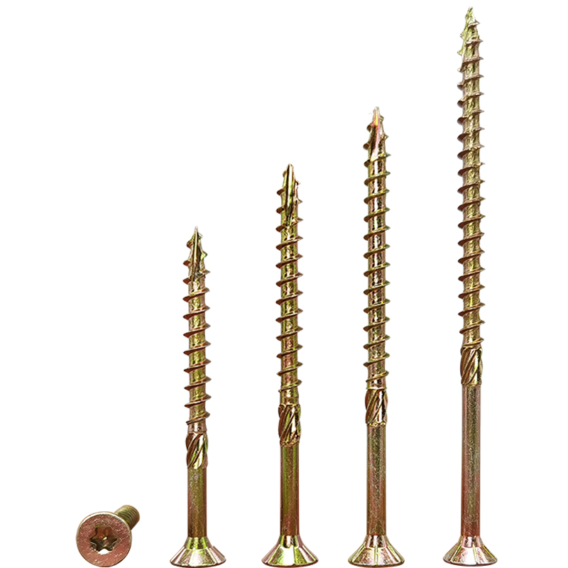 标杰碳钢梅花槽沉头割尾木螺钉