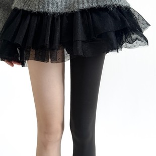 秋冬保暖蓄热灰色显瘦百搭连裤袜咖啡色保暖毛圈瘦腿压力裤子